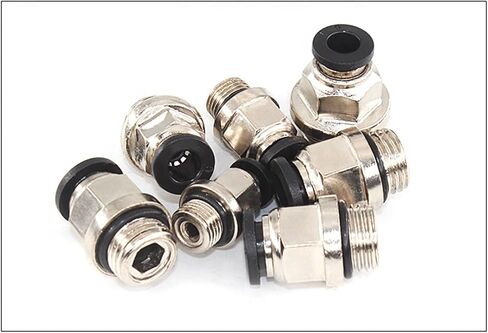 Pneumatic Connection Thread With Sealing Ring Tracheal Joint Pneumatic Connector 5Pcs(PC10-G3/8) in Saudi Arabia