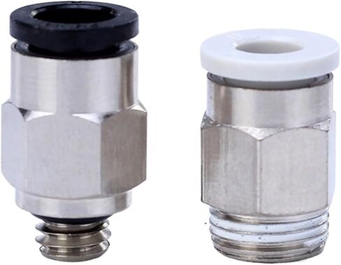 Miniature Smaller Pneumatic Air One-touch Elbow Connector Two-way Quick Parts Pc2/3/4/5/6-1/16 01C 01G 5Pcs(PC6-M7C) in Kuwait