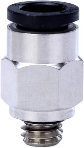 Miniature Smaller Pneumatic Air One-touch Elbow Connector Two-way Quick Parts Pc2/3/4/5/6-1/16 01C 01G 5Pcs(PC6-M7C) in Kuwait