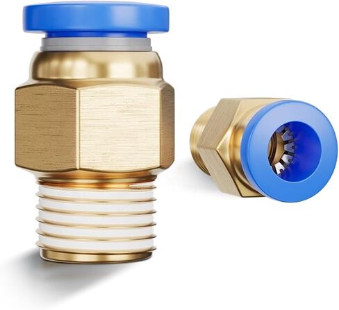 Air Quick Coupler Male Thread BSPT NPT BSPP Straight Through Push In Connector Suitable 5Pcs in Saudi Arabia