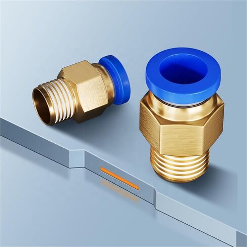 Air Quick Coupler Male Thread BSPT NPT BSPP Straight Through Push In Connector Suitable 5Pcs in Saudi Arabia