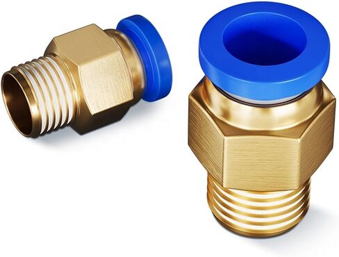 Air Quick Coupler Male Thread BSPT NPT BSPP Straight Through Push In Connector Suitable 5Pcs in Saudi Arabia
