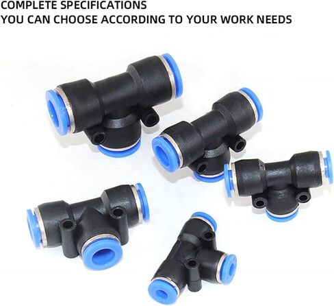 3-way Plastic Push In And Out Quick Connector Pneumatic Joint Union T Fittings PE4/6/8/10/12 5/16 3/8 5Pcs(PE16) in Saudi Arabia