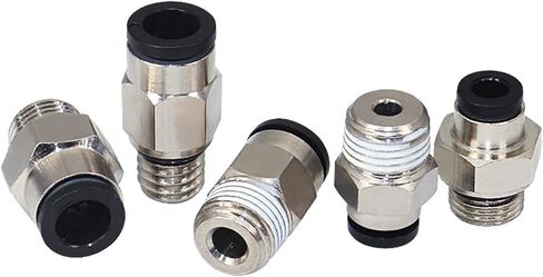 Push-in Fitting Pneumatic Pipe Connector PC Series Male Thread Compact Brass Connector 5Pcs(PC2-M3) in Saudi Arabia