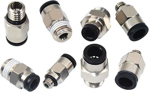 Push-in Fitting Pneumatic Pipe Connector PC Series Male Thread Compact Brass Connector 5Pcs(PC2-M3) in Saudi Arabia