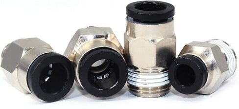 Push-in Fitting Pneumatic Pipe Connector PC Series Male Thread Compact Brass Connector 5Pcs(PC2-M3) in Saudi Arabia