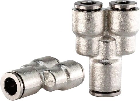 pw py 3 way y type brass prass push touch on to to tivection reclude pneumatic etuctions 5pcs in Kuwait