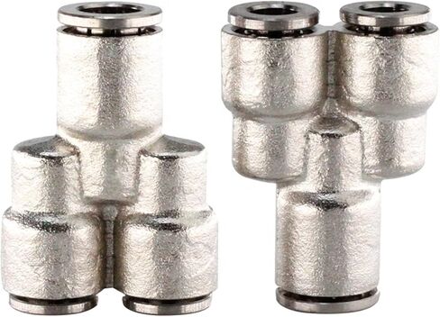 pw py 3 way y type brass prass push touch on to to tivection reclude pneumatic etuctions 5pcs in Kuwait