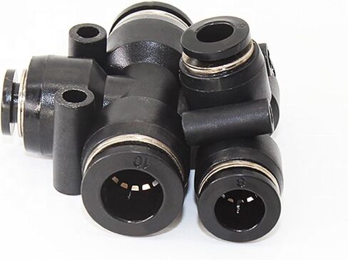 Multi Channel Pneumatic Air Connector Tee Reducing Hose Connector Air Hose Fittings Factory Direct Sales 5Pcs(PE16-12) in Saudi Arabia