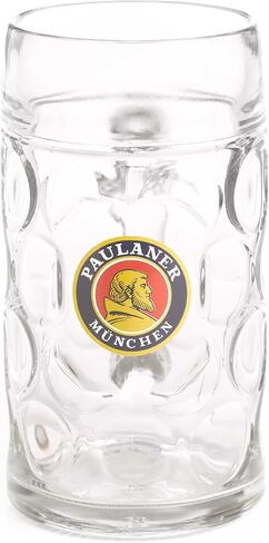 Paulaner Dimpled Isar Beer Mug - 1 Liter Mass Krug in Saudi Arabia