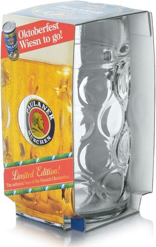 Paulaner Dimpled Isar Beer Mug - 1 Liter Mass Krug in Saudi Arabia