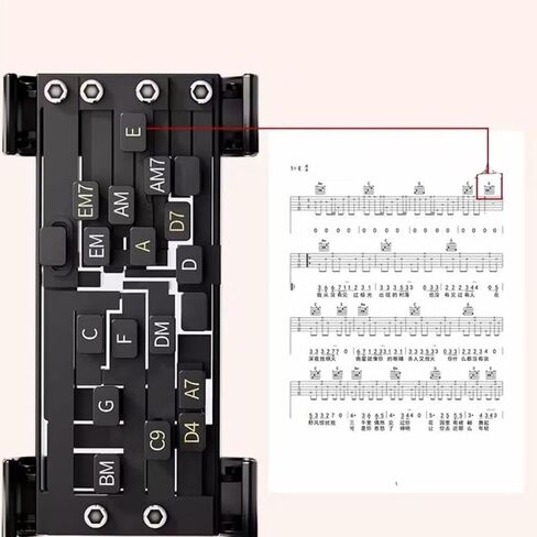 Guitar Chord Trainer for Adults,Guitar Learning Aid Accessories | Guitar Aid Assisted Tool Guitar Teaching Practice Aid Guitar Learning System for Family Adults Kids in Saudi Arabia