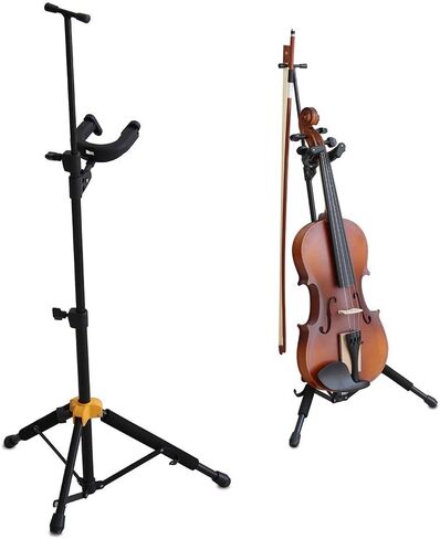Meech Violin Rack Freely Retractable and Height-Adjustable Violin Stand Violin Stand with Bow Clip in Saudi Arabia