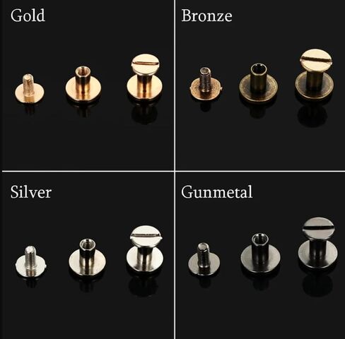Screw Rivets 10pcs Solid Nail Bolt Strap Rivets 5/6.5/ 8mm Screw Leather Craft Bookkeeping Round Head Screws in Saudi Arabia