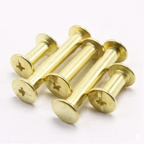 Screw Rivets 5-20sets Book Screw D5x4-100mm Leather Bag Belt Book Album Account Book Post Binding Screw in Saudi Arabia