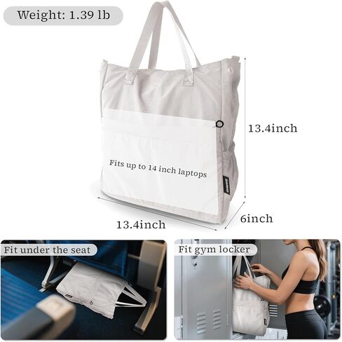 حقائب حمل Crossbody للنساء حقيبة القماش الخشن مع حقيبة الظهر الصالة الرياضية على الكمبيوتر المحمول حمل حقائب اليد للمشي لمسافات طويلة شاطئ العمل غير الرسمي للتسوق in Kuwait