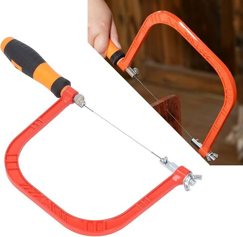 WALFRONT 6 Inch Deep Coping Saw, Small Carving Saw with 5 Blades, Mini Wire Saw, Upgraded Screw Lock, Stable Fret Cutter for Woodworking, Non Slip Threaded Clamp in Saudi Arabia