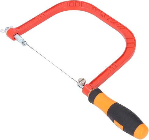 WALFRONT 6 Inch Deep Coping Saw, Small Carving Saw with 5 Blades, Mini Wire Saw, Upgraded Screw Lock, Stable Fret Cutter for Woodworking, Non Slip Threaded Clamp in Saudi Arabia