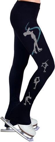 Figure Skating Practice Pants with Rhinestones R249 in Saudi Arabia