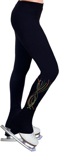 Figure Skating Practice Pants with Spangles S119D - Adult Sizes in Saudi Arabia