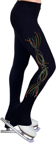 Figure Skating Practice Pants with Spangles S119 - Adult Sizes in Saudi Arabia
