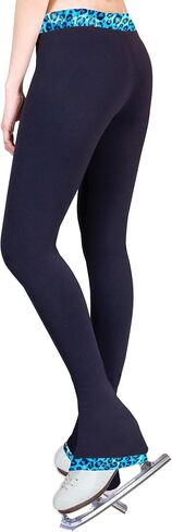 Figure Skating Practice Pants Leopard Turquoise in Saudi Arabia