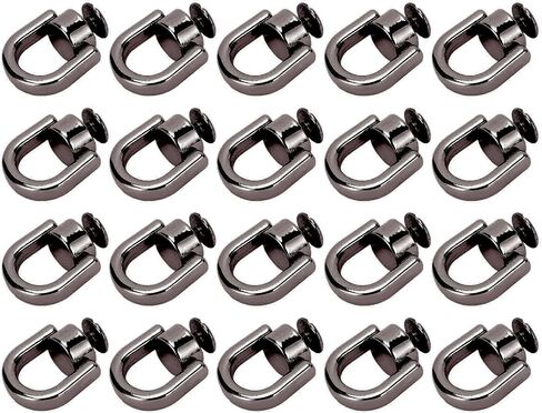D Ring Rivet Button Ball Stud 20PCS Zinc Alloy Iron Metal Rivet 16x9.5mm for Leather Handbag Backpack Belt DIY Craft Accessories (Silver) in Saudi Arabia