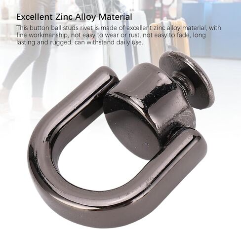 D Ring Rivet Button Ball Stud 20PCS Zinc Alloy Iron Metal Rivet 16x9.5mm for Leather Handbag Backpack Belt DIY Craft Accessories (Silver) in Saudi Arabia