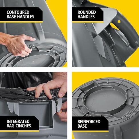 حاوية فائدة من Rubbermaid FG265500GRAY ، 55 جالًا ، رمادي in Saudi Arabia