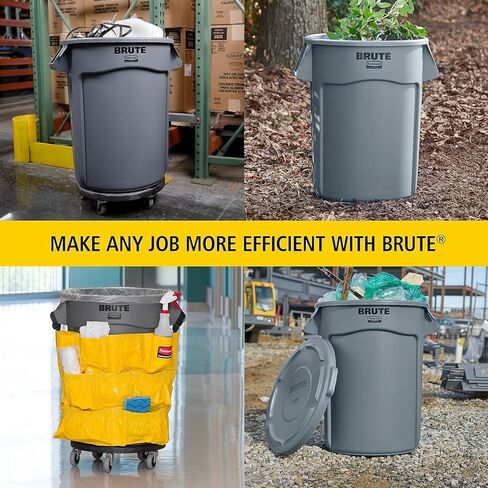 حاوية فائدة من Rubbermaid FG265500GRAY ، 55 جالًا ، رمادي in Saudi Arabia