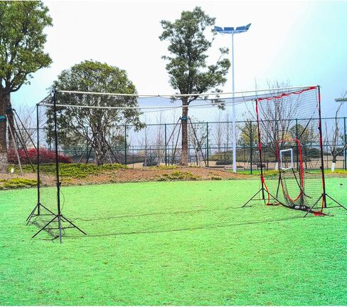 Baseball & Softball Batting Cage Net for Backyard 10X10X32FT| Portable Hitting Cage with Baseball Practice Net Windproof Tripod Ground Stakes| Indoor/Outdoor Training Equipment in Saudi Arabia