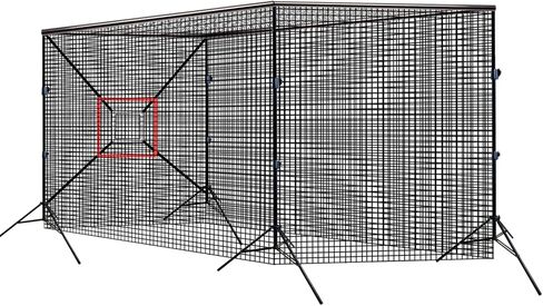 Baseball & Softball Batting Cage Net for Backyard 10X10X32FT| Portable Hitting Cage with Baseball Practice Net Windproof Tripod Ground Stakes| Indoor/Outdoor Training Equipment in Saudi Arabia