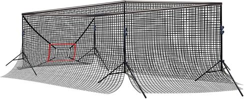 Baseball & Softball Batting Cage Net for Backyard 10X10X32FT| Portable Hitting Cage with Baseball Practice Net Windproof Tripod Ground Stakes| Indoor/Outdoor Training Equipment in Saudi Arabia