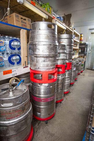 DeVault Enterprises ICD 3000 Heavy Duty 16 Inch Half Barrel Rolling Keg Dolly/Caddy 500lbs. Capacity with Steel Swivel Casters and Rubber Wheels for Easy Keg Rotation in Saudi Arabia