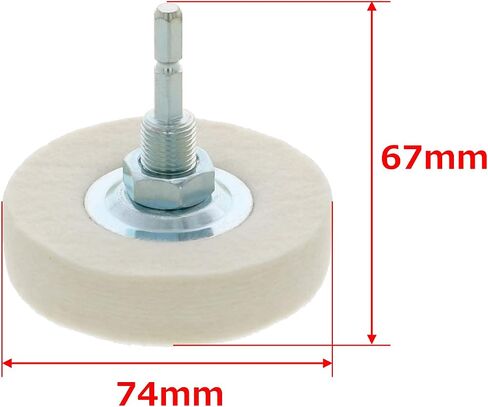 Takagi Earth Man Hexagonal Shaft Felt Buff 3.0 inches (75 mm) in Saudi Arabia
