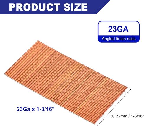 uxcell 23 Gauge Headless Pins Nails, Metal 1-3/16" Length for Molding Cabinetry Building, 2000Pcs in Saudi Arabia