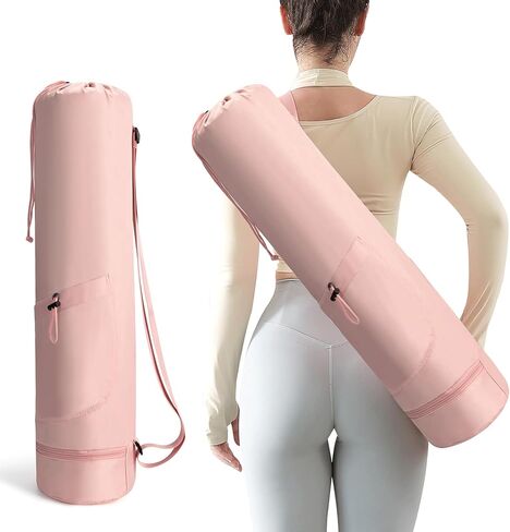 Yoga Mat Bag, Yoga Bag with Adjustable Strap and Pockets for Women & Men, Lightweight Carrier for Yoga, Workout, Outdoor Use in Kuwait