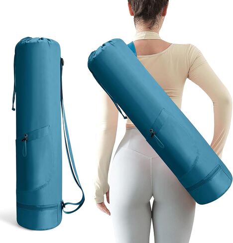 Yoga Mat Bag, Yoga Bag with Adjustable Strap and Pockets for Women & Men, Lightweight Carrier for Yoga, Workout, Outdoor Use in Kuwait