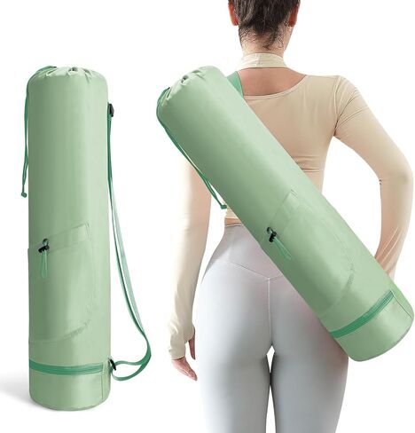 Yoga Mat Bag, Yoga Bag with Adjustable Strap and Pockets for Women & Men, Lightweight Carrier for Yoga, Workout, Outdoor Use in Kuwait