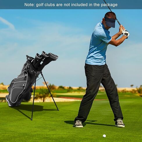 حقيبة حامل Gymax Golf Golf ، 6 Way Dipider Golf Club Bag مع 8 جيوب ، غطاء محرك أمطار ، حامل مظلة وملصق قفاز ، حقيبة غولف محمولة للرجال للرجال in Saudi Arabia