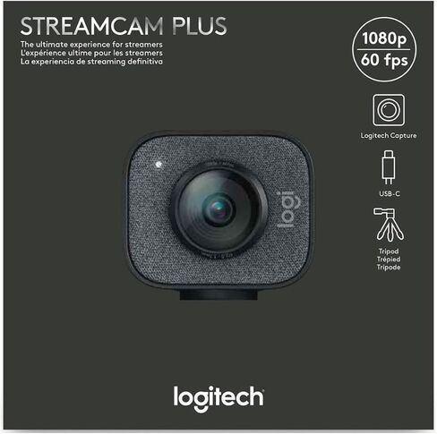 Logitech for Creators StreamCam Premium Webcam for Streaming and Content Creation, Full HD 1080p 60 fps, Premium Glass Lens, Smart Auto-Focus, for PC/Mac – Graphite in Saudi Arabia