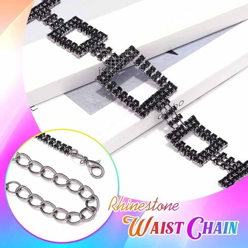 Cosydays Sparkly Rhinestone Dress Belt Belt Silver Crystal Chain Belts Fashion Associaty for Women in Kuwait