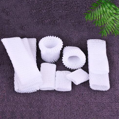 Net bag， bubble sleeve, Fruit protection bags， 10pcs Fruit Mesh Bags, Foam Net Sleeve Pocket Shockproof Protection Transport Packing(17X7cm) in Saudi Arabia