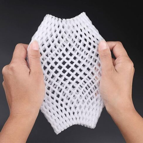 Net bag， bubble sleeve, Fruit protection bags， 10pcs Fruit Mesh Bags, Foam Net Sleeve Pocket Shockproof Protection Transport Packing(17X7cm) in Saudi Arabia