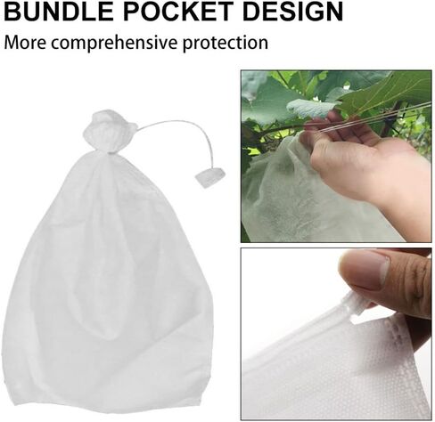 Net Bag， Bubble Sleeve, Fruit Protection Bags， 100Pcs Drawstring Style Grape Bag, for Fruit Protection Bags Mesh Bag(300mmx350mm) in Saudi Arabia