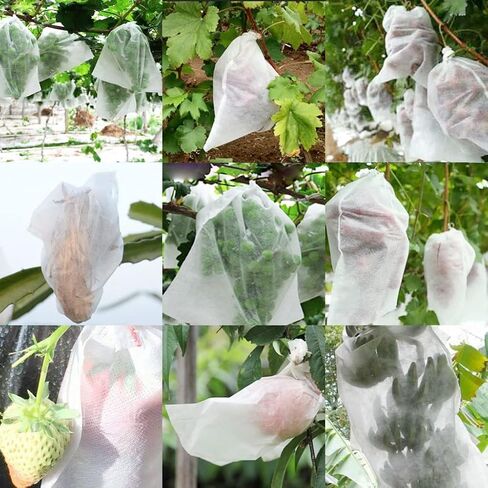 Net Bag， Bubble Sleeve, Fruit Protection Bags， 100Pcs Drawstring Style Grape Bag, for Fruit Protection Bags Mesh Bag(300mmx350mm) in Saudi Arabia