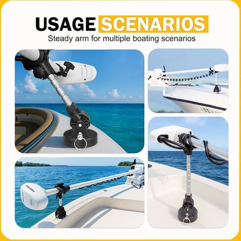 Trolling Motor Stabilizer Mount 1862051 MKA-55 Electric Steer Bow-Mount Stabilizer Kit For MinnKota Trolling Motors,Compatible with Ulterra,Terrova & PowerDrive–Stainless Steel Mounting,Reduces Bounce in Saudi Arabia