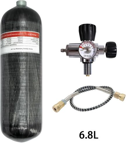 4500psi 300BAR 6.8L ألياف الكربون أسطوانة هواء صمام الصمام الغوص M18*1.5 in Kuwait