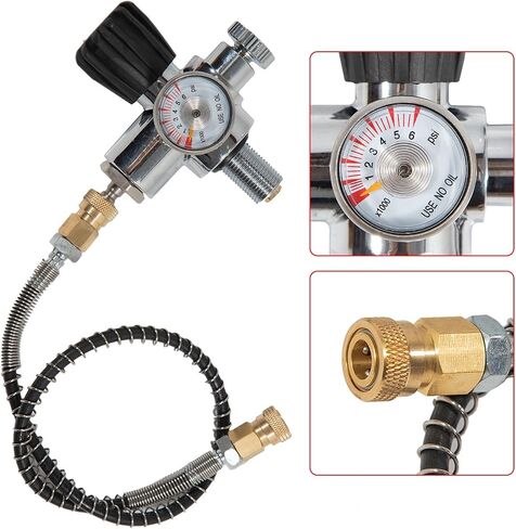 Air Tank Valve Repair Kit Metal Air Tank Tool with 20in Hose, Pressure Gauge for Connection Bottleneck Thread is M18 *1.5 Diving Gas Cylinders in Saudi Arabia