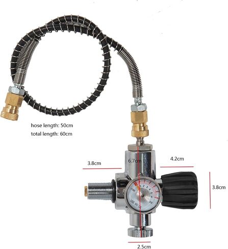 Air Tank Valve Repair Kit Metal Air Tank Tool with 20in Hose, Pressure Gauge for Connection Bottleneck Thread is M18 *1.5 Diving Gas Cylinders in Saudi Arabia